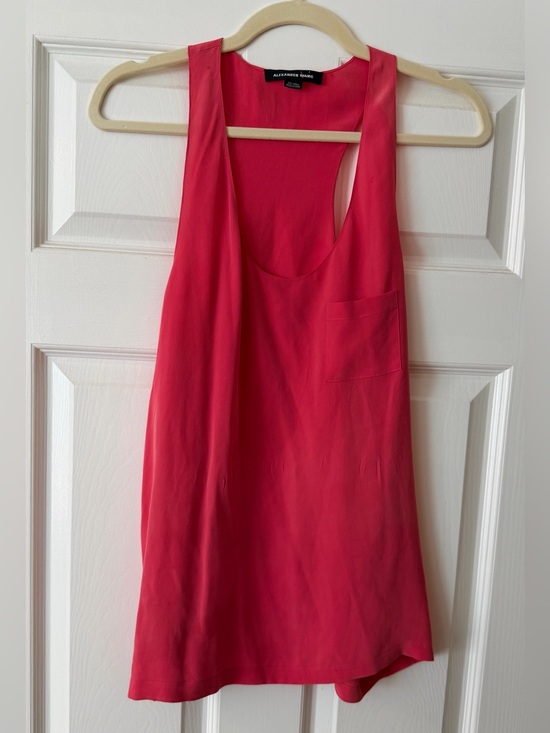 Alexander Wang Tops - Alexander Wang 100% Silk Racerback Tank Top Pink Size Small